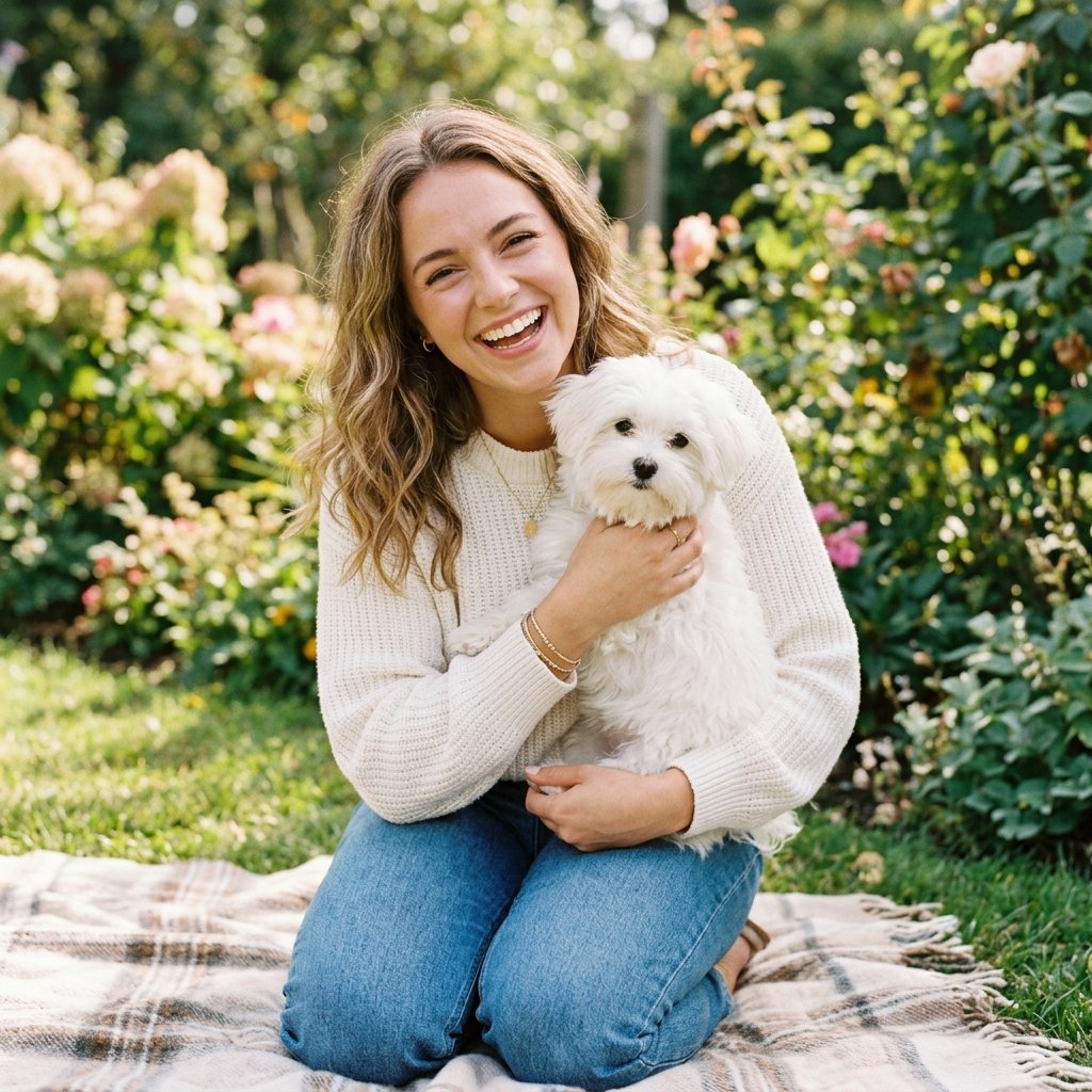 Laura Fox and her dog