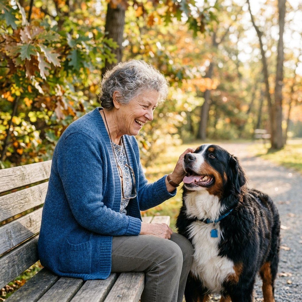Manjit Foster and her dog